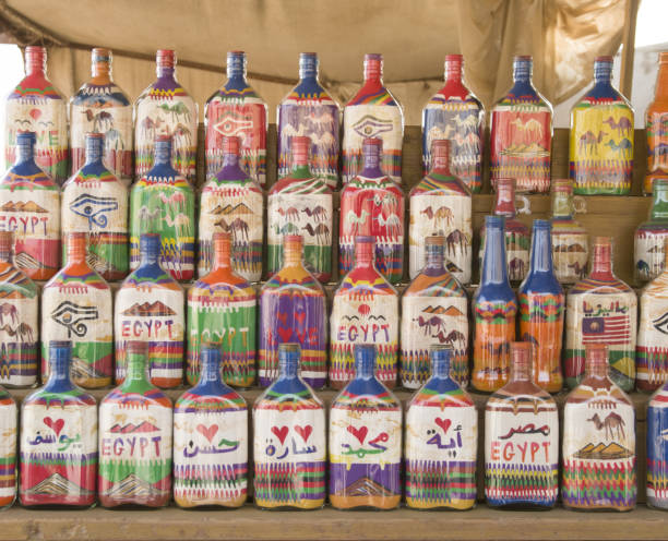 istock Colorful egyptian Sand Bottles - souvenirs in Giza 1127955341