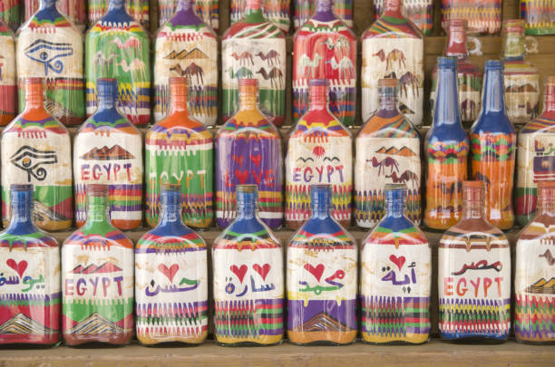 istock Colorful egyptian Sand Bottles - souvenirs in Giza 1127955364