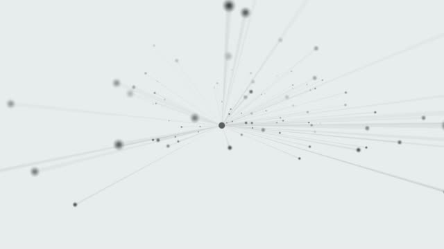 4k Connection. Abstract simple motion graphic with dots and lines.