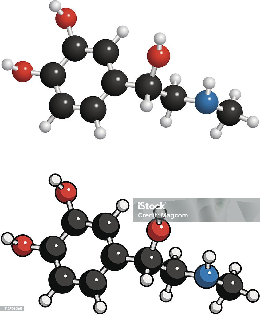 Molécula de adrenalina - Royalty-free Adrenalina arte vetorial