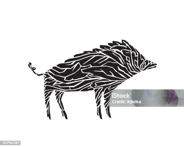 Boaring Vector Vector Boar Illustration Isolated On White Stock Illustration ...