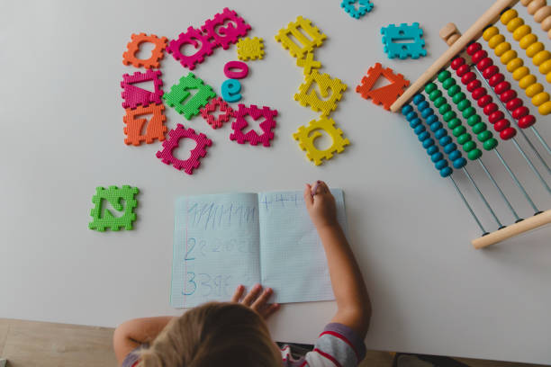 istock little girl learn to write and culculate numbers 1127962677