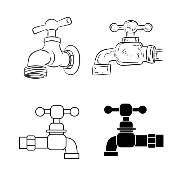 Drawing Of The Leaky Faucet Illustrations, Royalty-Free Vector Graphics &  Clip Art - iStock