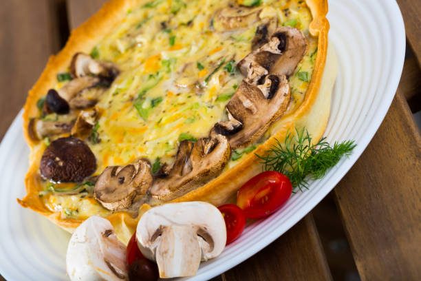 istock Pie with porcini mushrooms, shiitake and champignons 1127968704