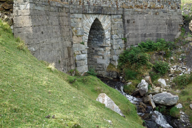 istock Wild Atlantic Way bridge and waterfall at Keem Beach 1127972187