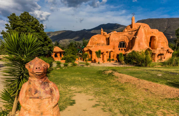 Villa De Leyva, Colombia - February 8, 2017 : Casa Terracota House Villa de Leyva Boyaca in Colombia South America