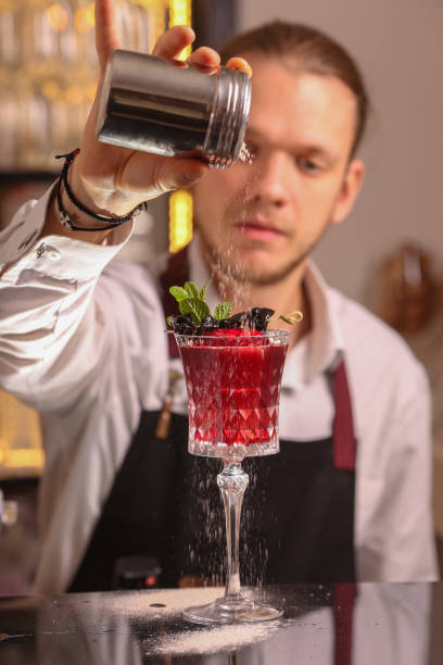 istock Red fresh alcoholic cocktail. Old fashioned cocktail 1127974801