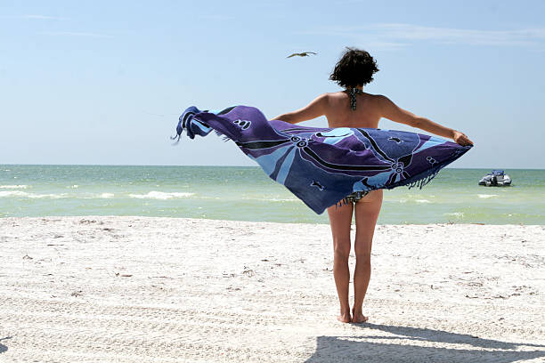 istock Woman relaxing on Beach 112797494