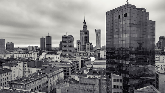 Warsaw city centre view