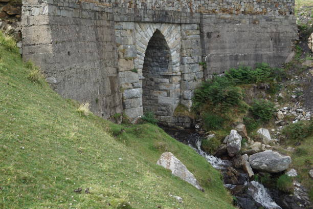 istock Wild Atlantic Way  bridge and waterfall at Keem Beach 1127978353