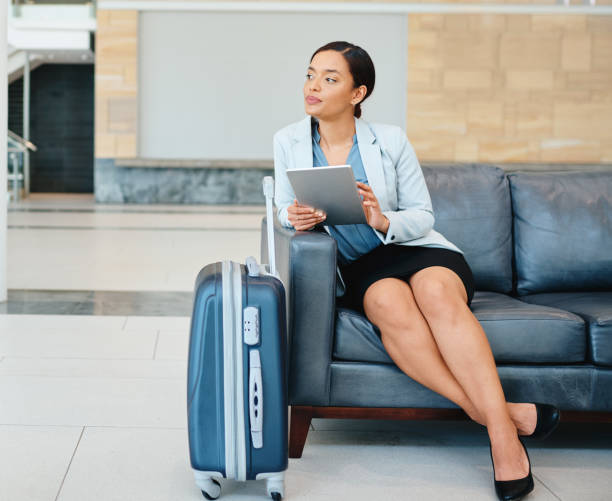 istock Doing business in the departure lounge 1127980856