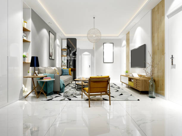 istock 3D Render of Modern Living room 1127985954