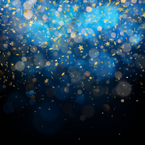 istock Christmas celebration or abstract concept. Glittering stars on dark background. EPS 10 1127986327