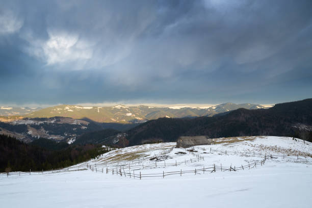 istock Spring landscape in mountain village 1127992117