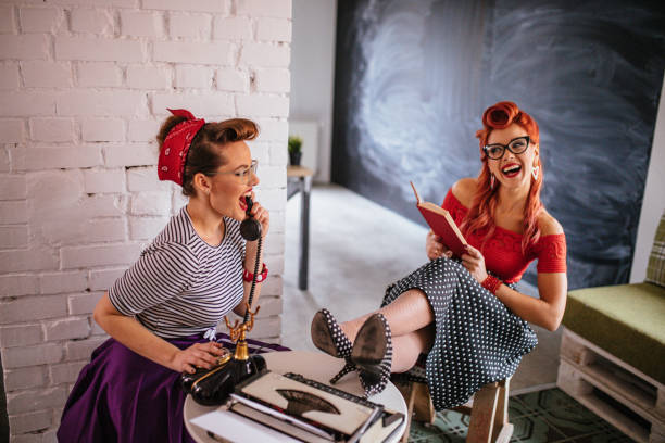 istock Sexy Pin Up Secretaries 1127993671