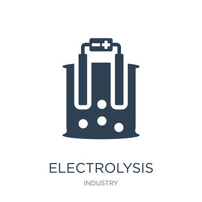electrolysis icon vector on white background, electrolysis trendy filled icons from Industry collection