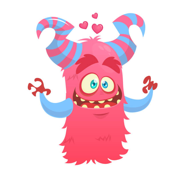 istock Cute monster giving a hug. Cartoon character illustrated 1127994081