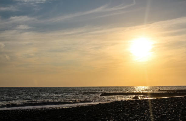 istock Beautiful sunset on the sea. 1127996113