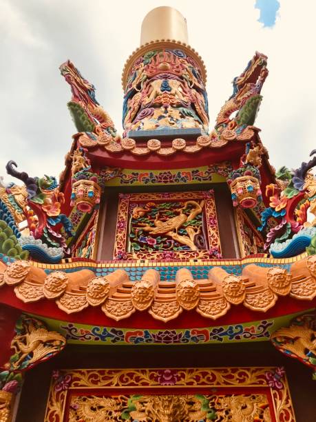istock Colourful Chimney at Chinese Temple 1127997089