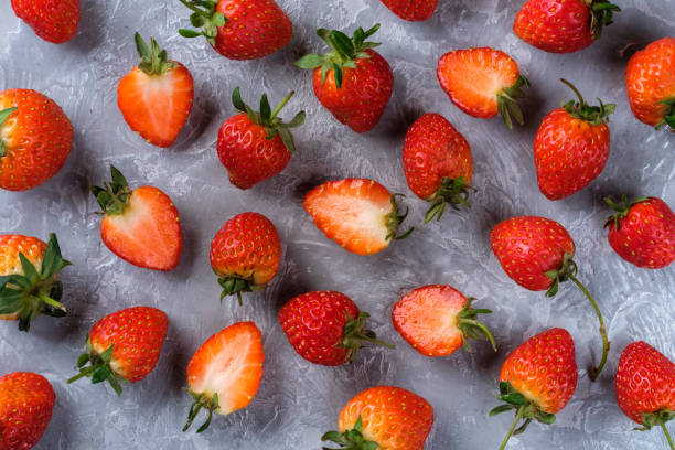 istock Fresh and juicy strawberries on the table 1127999072