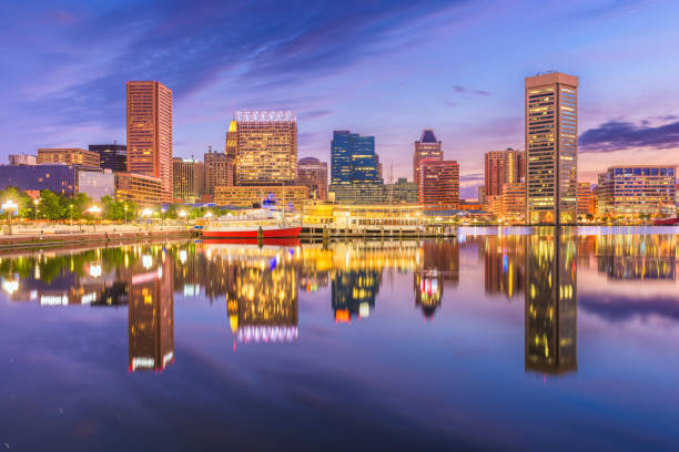 istock Baltimore, Maryland, USA Skyline on the Inner Harbor at dusk. 1128004099