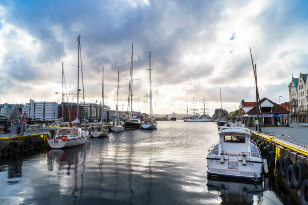 istock Port in city Bergen 1128004156