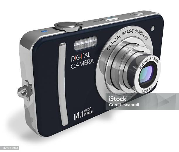 Compact Digital Camera Stock Photo - Download Image Now - Black Color, Camera - Photographic Equipment, Camera Flash