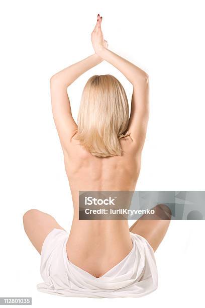 Lotuspose Stockfoto und mehr Bilder von Nackt - Nackt, Rücken, Frauen