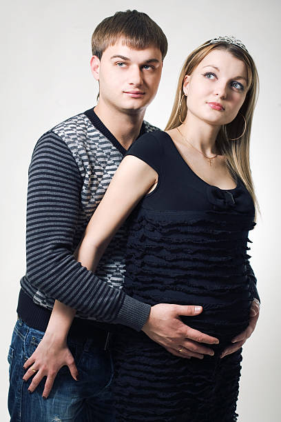 istock Beautiful pregnant couple 112801096