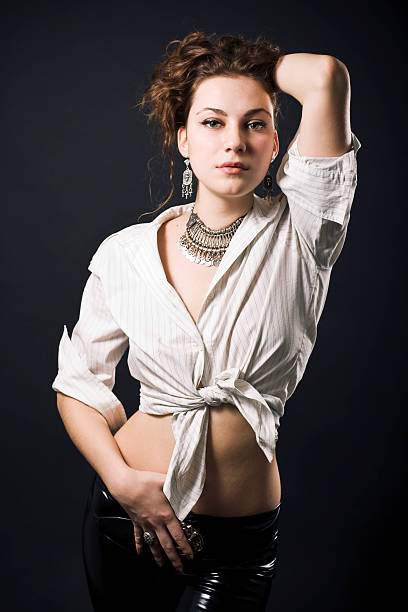 istock Rock'n'roll girl portrait 112801145