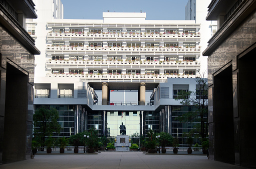 Thai people and foreigner use service of Ministry of Commerce of the Kingdom of Thailand building at Sanam Bin Nam city on February 16, 2017 in Nonthaburi, Thailand