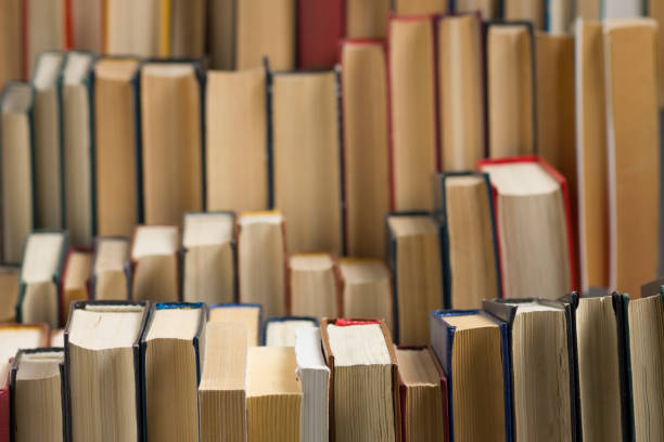 istock Stack of books background. many books piles. 1128016000