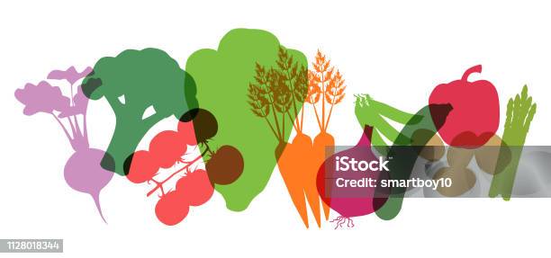 Supermarket Vegetables Stock Illustration - Download Image Now - Vegetable, Illustration, Healthy Eating