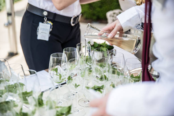 istock Drink glasses at the bar at a wedding ceremony 1128019275