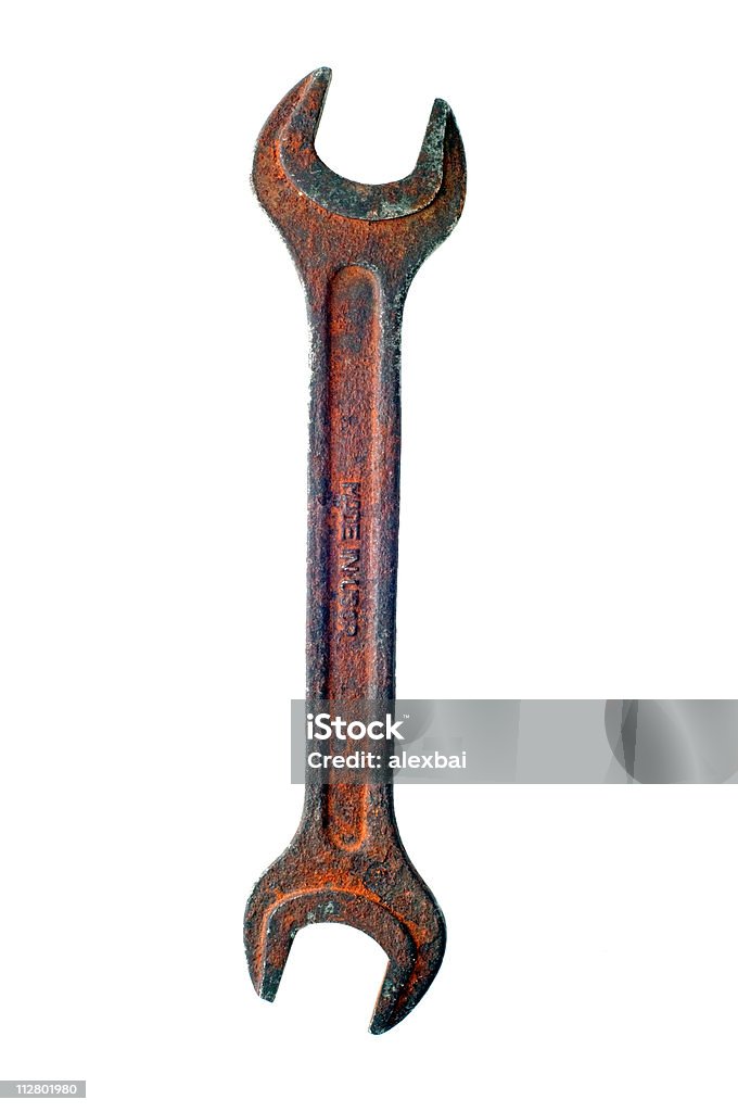 Old Rust Spanner Isolated On White Stock Photo - Download Image Now ...