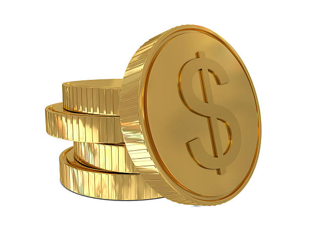 istock Dollar sign in golden coin 112802004
