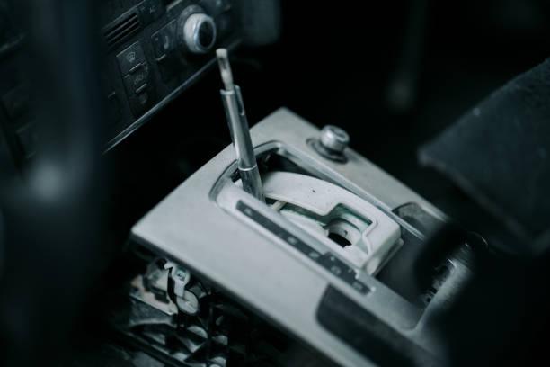 istock Inside view of ruined silver car after accident 1128023255