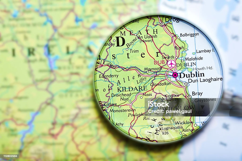 Дублин под лупа - Стоковые фото Карта роялти-фри