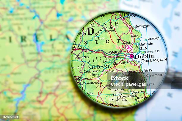 Дублин Под Лупа — стоковые фотографии и другие картинки Карта - Карта, Республика Ирландия, Без людей