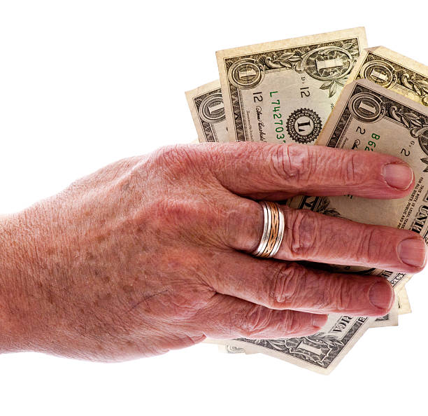 Cash in Hand stock photo