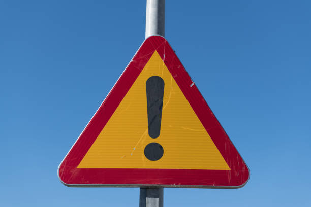 istock A traffic sign with an exclamation mark of an area under construction 1128026778