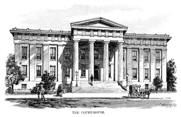 istock Louisville Court-House - nineteenth century engraving 1128030005