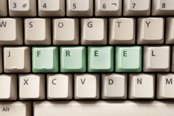 свободный - complimentary gratis freedom computer keyboard стоковые фото и изображения