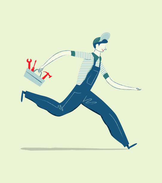 Repairman If you call this man, he will run quickly to fix anything that has broken down, this repairman is a great technician and gives good service.
This illustration is made in vectors and it is easy to change colors and adapt to any size. dedication industry stock illustrations