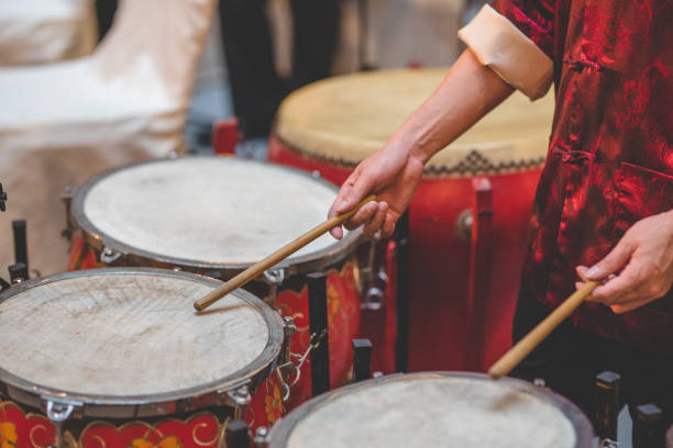 istock Musicians play Traditional Chinese Drum set 1128032263