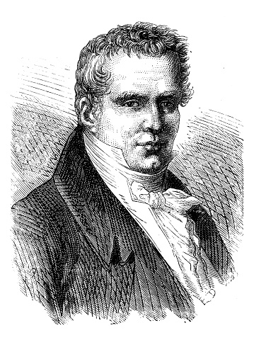 Antique illustration of scientist: Alexandre de Humboldt