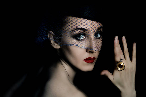 istock beautiful young woman in  veil with  ring 112803879