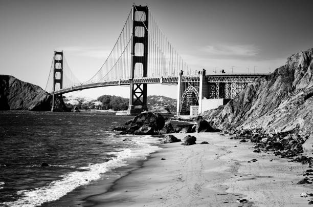 istock Golden Gate Bridge, San Francisco. Black And White 1128040658