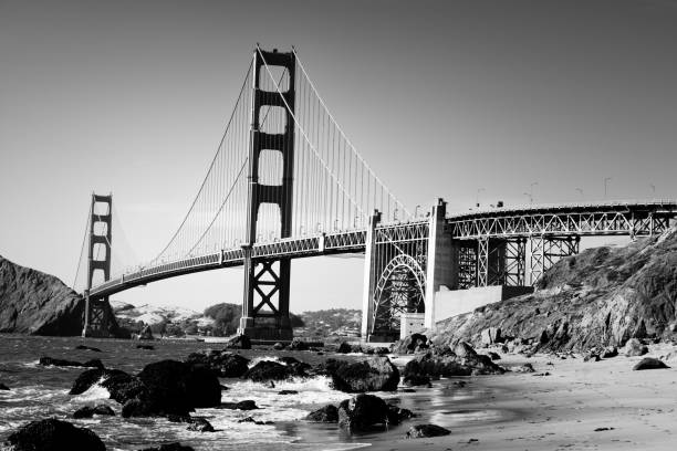 istock Golden Gate Bridge, San Francisco. Black And White 1128040671