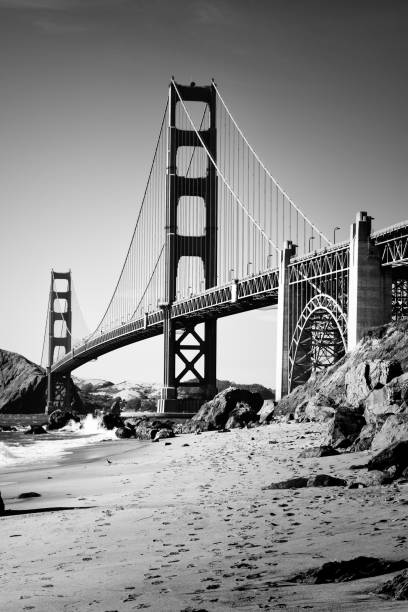istock Golden Gate Bridge, San Francisco. Black And White 1128040687